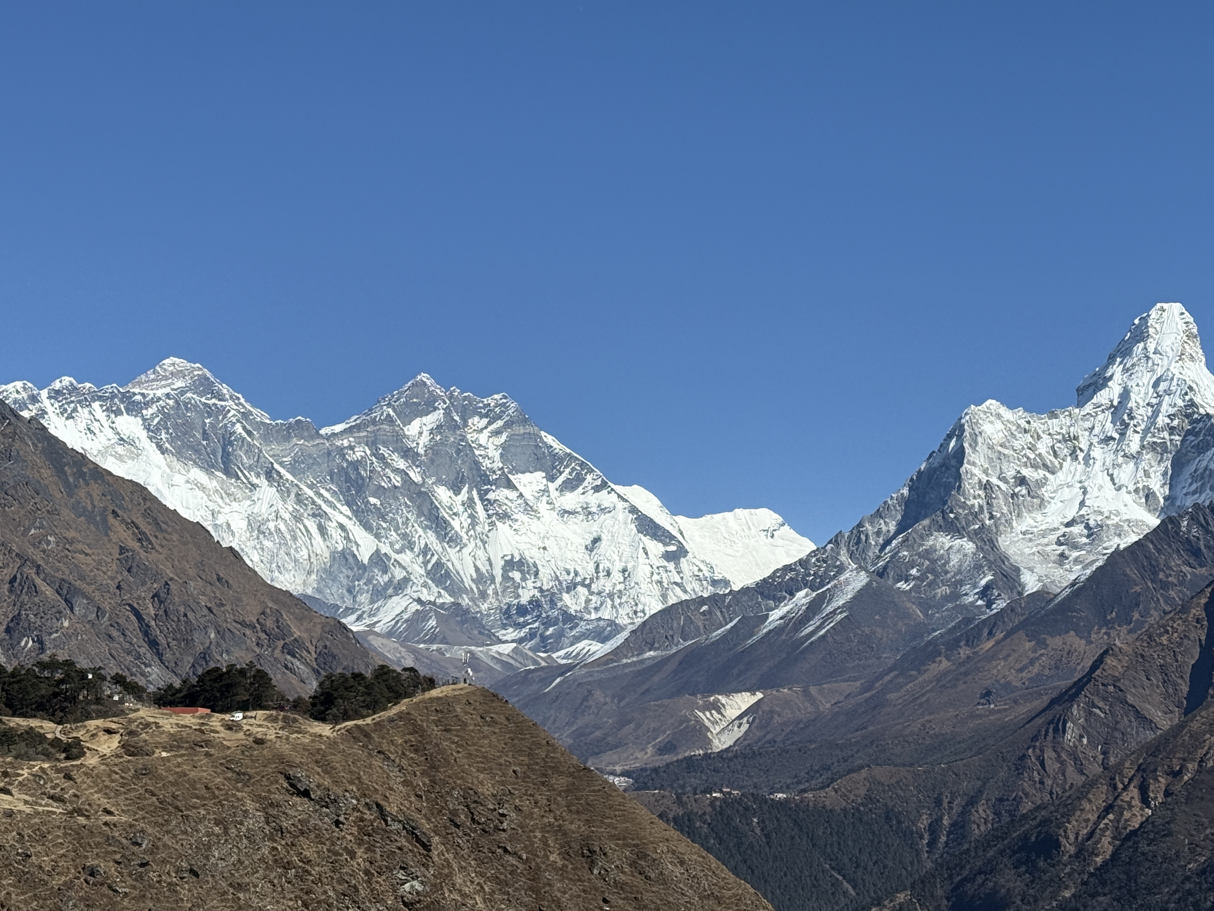Panoramic view of mountains from Namche