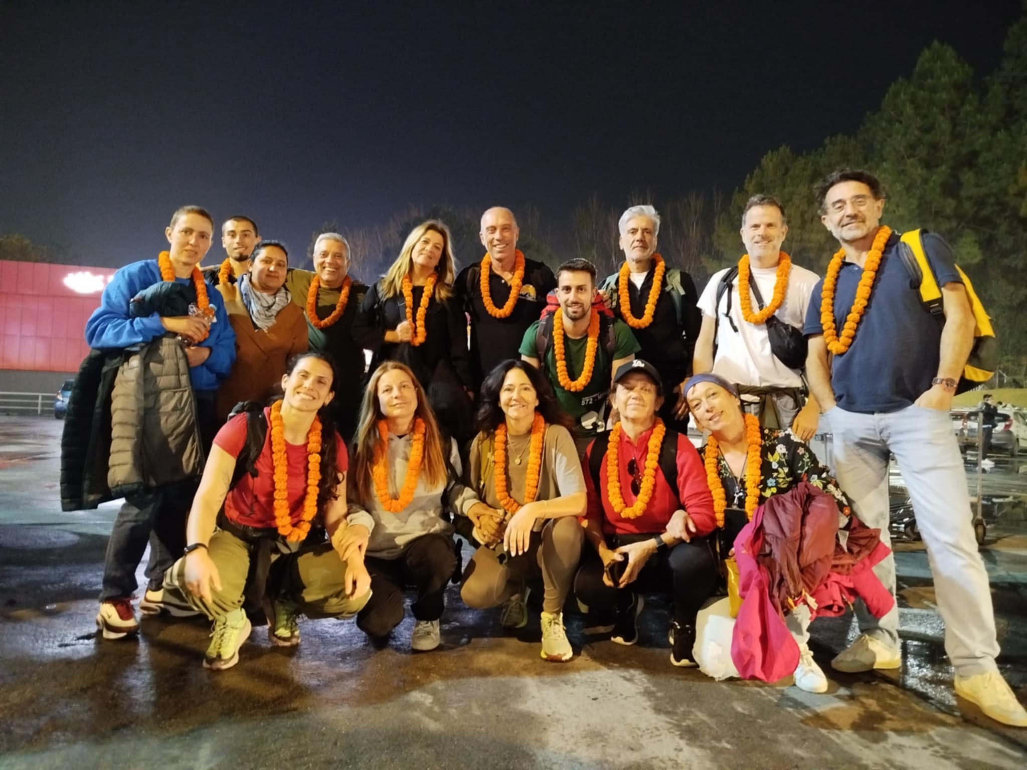We are welcoming our guests at Tribhuvan International Airport, Kathmandu, Nepal with flower, this is our first day of Luxury Everest base camp trek